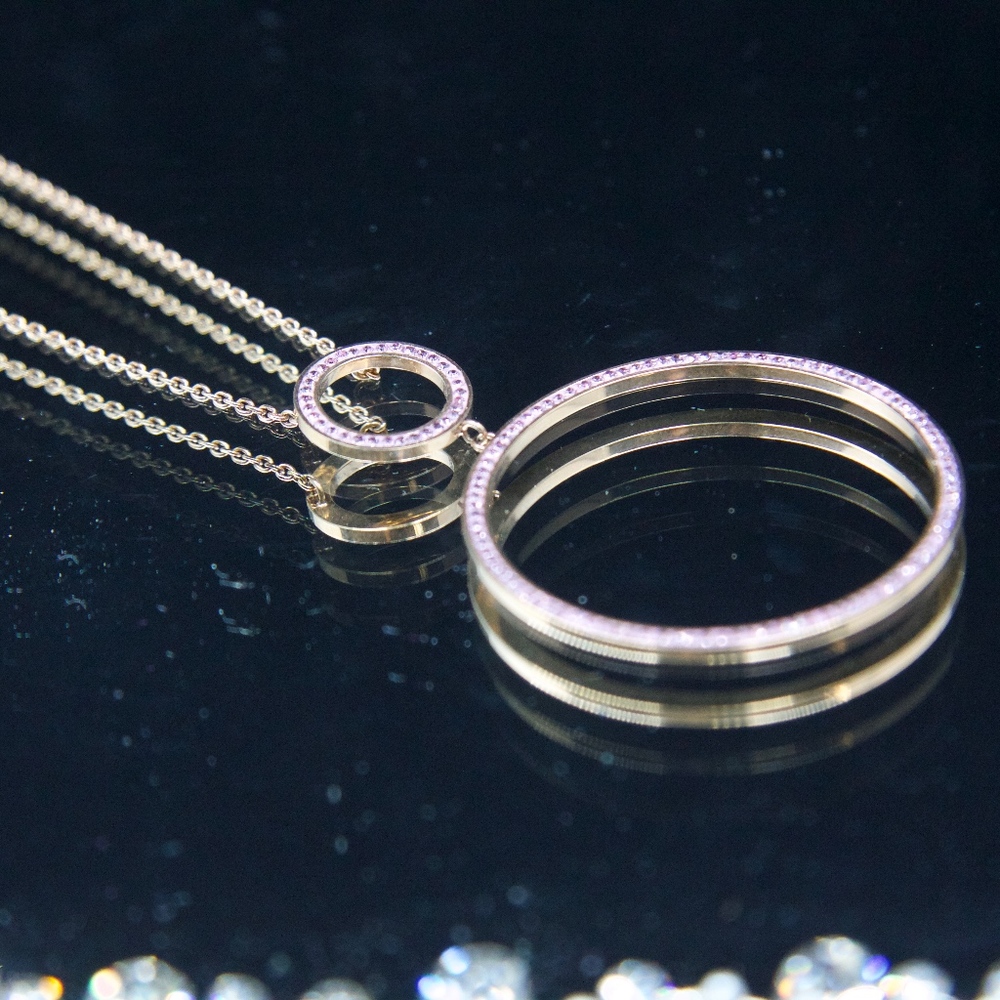 18kt Gold Dipped Swarovski Necklace - image 6